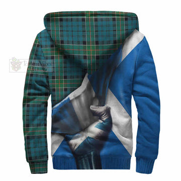 Kirkpatrick Tartan Sherpa Hoodie with Family Crest Scotland Patriotic Style