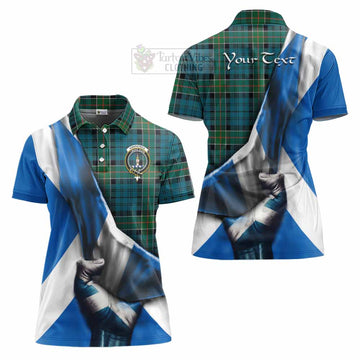 Kirkpatrick Tartan Women's Polo Shirt with Family Crest Scotland Patriotic Style