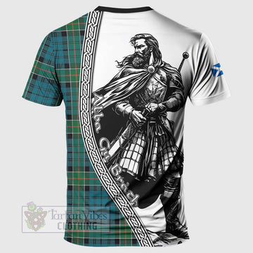 Kirkpatrick Tartan Clan Crest T-Shirt with Highlander Warrior Celtic Style