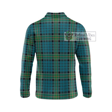 Kirkpatrick Tartan Long Sleeve Polo Shirt with Family Crest DNA In Me Style