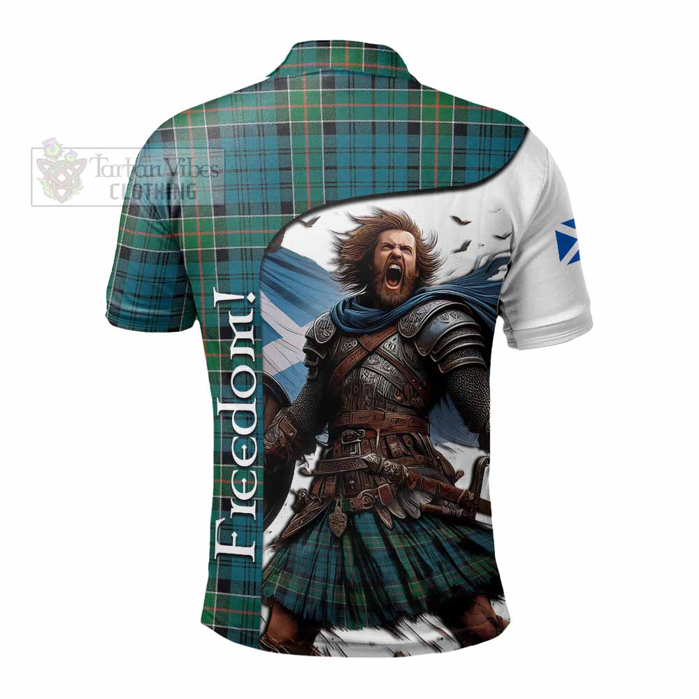 Tartan Vibes Clothing Kirkpatrick Crest Tartan Polo Shirt Inspired by the Freedom of Scottish Warrior