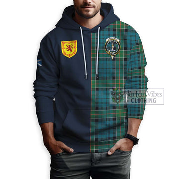 Kirkpatrick Tartan Hoodie Alba with Scottish Lion Royal Arm Half Style