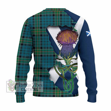 Kirkpatrick Tartan Family Crest Knitted Sweater Scottish Thistle Celtic Inspired - Tartan Vibes Clothing