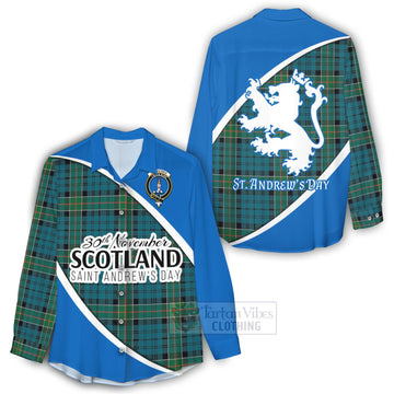 Kirkpatrick Family Crest Tartan Women's Casual Shirt Celebrate Saint Andrew's Day in Style