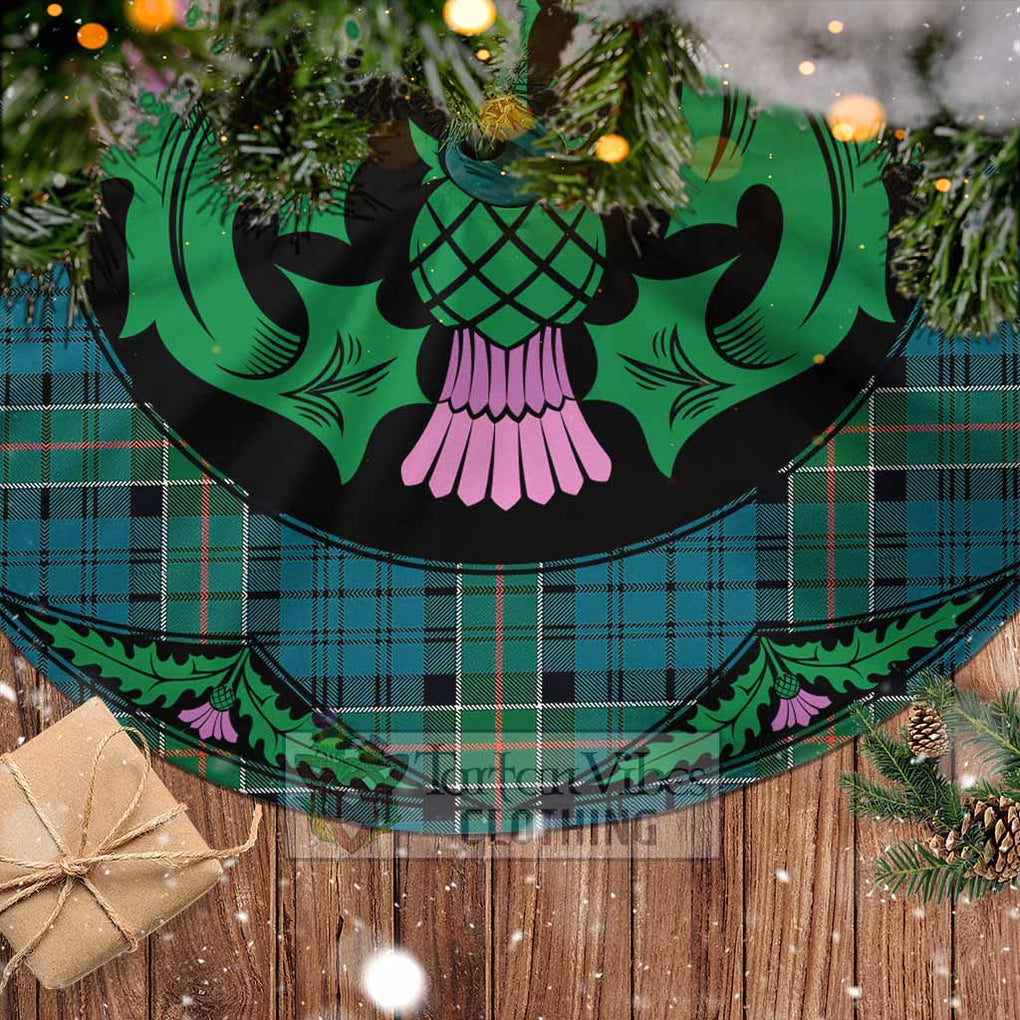 Tartan Vibes Clothing Kirkpatrick Tartan Christmas Tree Skirt Scottish Thistle Style