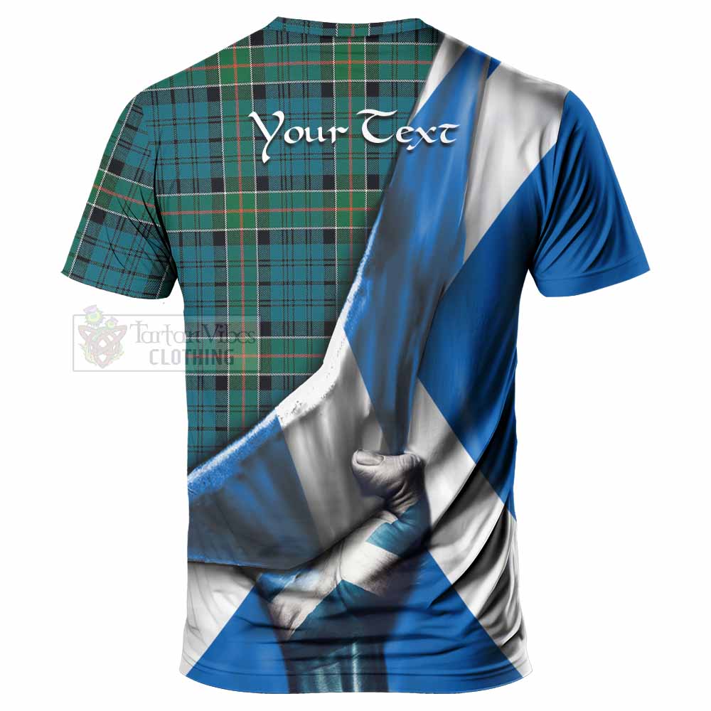 Tartan Vibes Clothing Kirkpatrick Tartan T-Shirt with Family Crest Scotland Patriotic Style