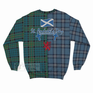 Kirkpatrick Tartan Sweatshirt Happy St. Andrew's Day Half Tartan Style