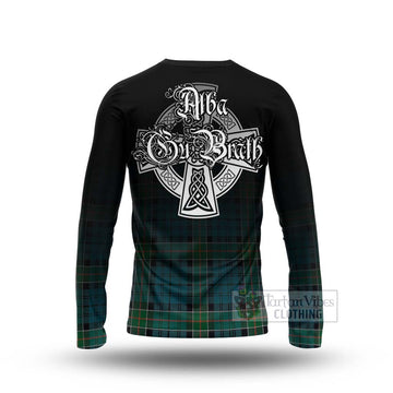 Kirkpatrick Tartan Long Sleeve T-Shirt Featuring Alba Gu Brath Family Crest Celtic Inspired