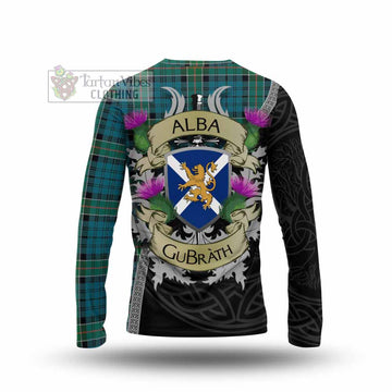 Kirkpatrick Tartan Family Crest Long Sleeve T-Shirt Lion Rampant Royal Thistle Shield Celtic Inspired - Tartan Vibes Clothing