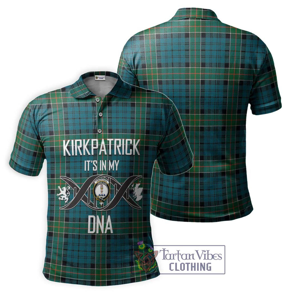 Kirkpatrick Tartan Polo Shirt with Family Crest DNA In Me Style - Tartanvibesclothing Shop