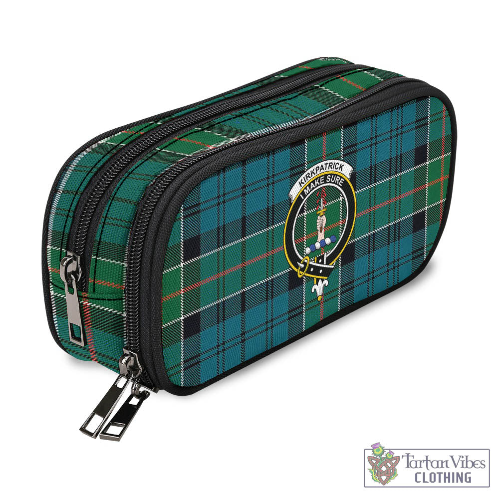 Tartan Vibes Clothing Kirkpatrick Tartan Pen and Pencil Case with Family Crest