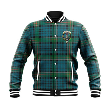 Kirkpatrick Tartan Baseball Jacket with Family Crest