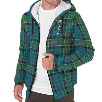 Kirkpatrick Tartan Sherpa Hoodie with Family Crest