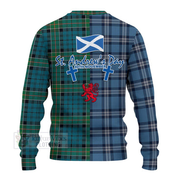 Kirkpatrick Tartan Knitted Sweater Happy St. Andrew's Day Half Tartan Style