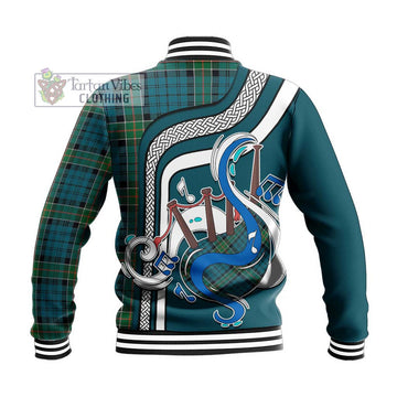 Kirkpatrick Tartan Baseball Jacket with Epic Bagpipe Style