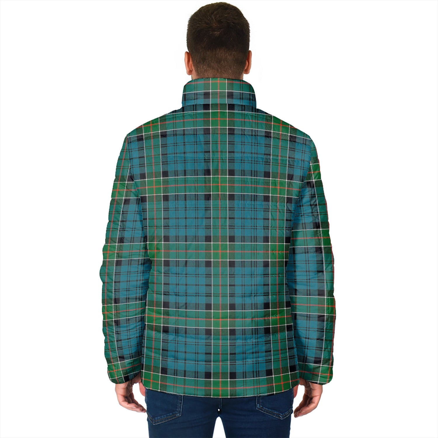 Kirkpatrick Tartan Padded Jacket with Family Crest - Tartan Vibes Clothing