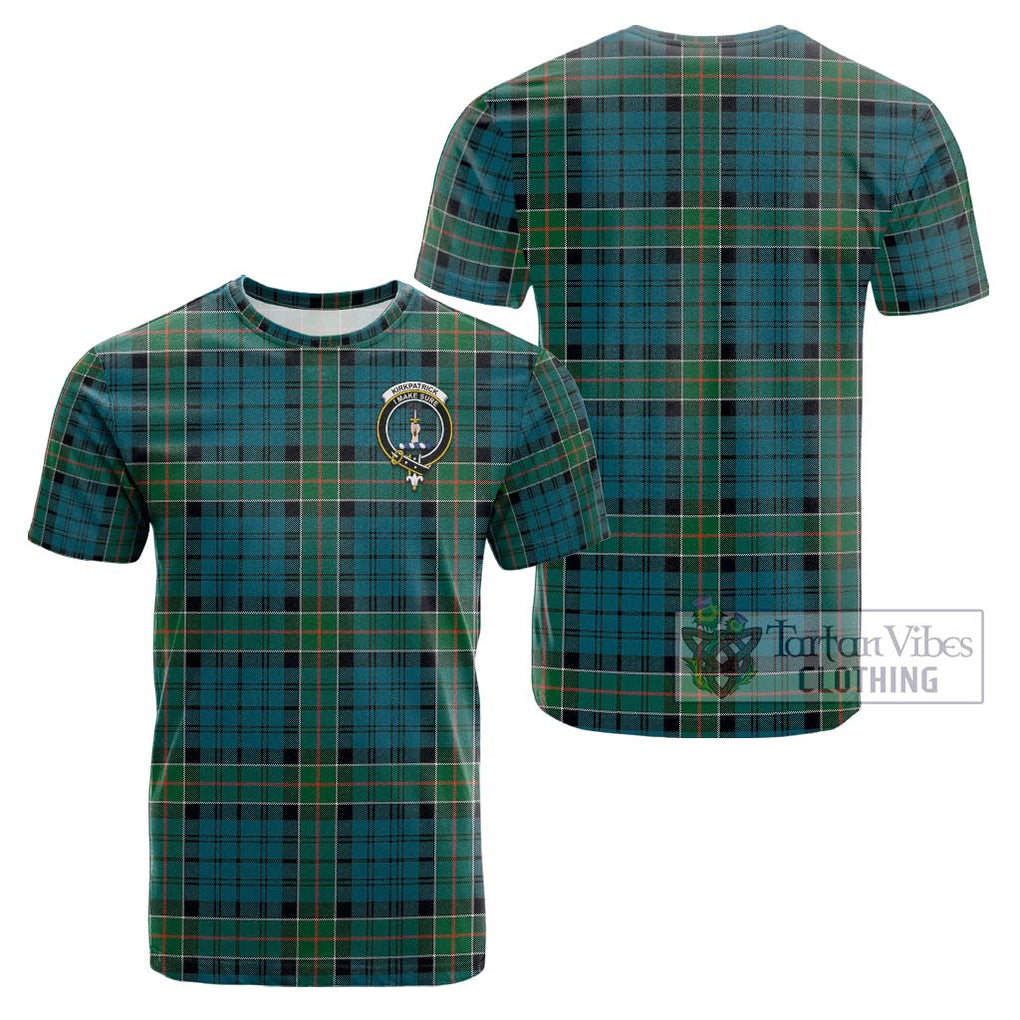 Kirkpatrick Tartan Cotton T-Shirt with Family Crest Kid's Shirt - Tartanvibesclothing Shop