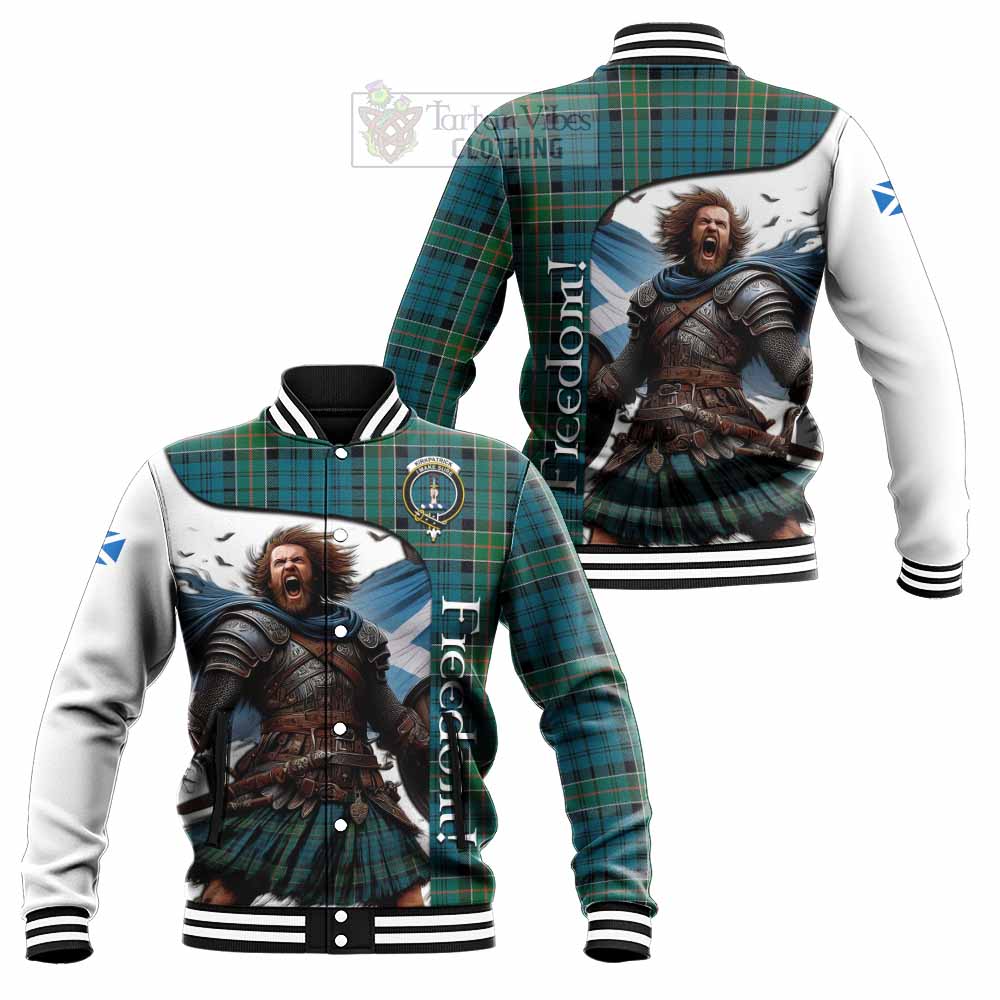 Tartan Vibes Clothing Kirkpatrick Crest Tartan Baseball Jacket Inspired by the Freedom of Scottish Warrior