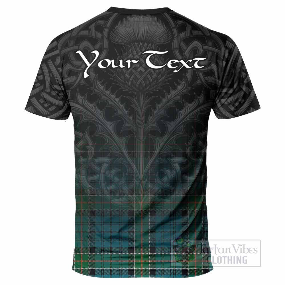 Tartan Vibes Clothing Kirkpatrick Tartan T-Shirt with Family Crest Celtic Thistle Vibes