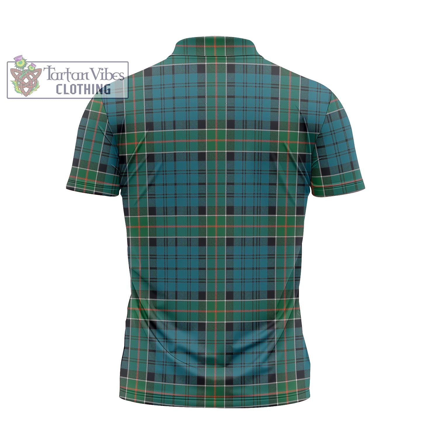 Tartan Vibes Clothing Kirkpatrick Tartan Zipper Polo Shirt with Family Crest