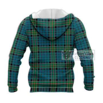 Kirkpatrick Tartan Knitted Hoodie with Family Crest DNA In Me Style