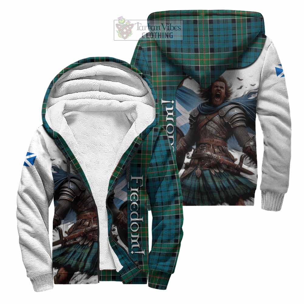 Tartan Vibes Clothing Kirkpatrick Crest Tartan Sherpa Hoodie Inspired by the Freedom of Scottish Warrior