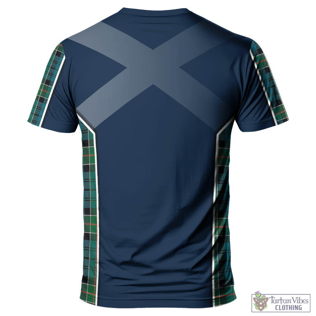 Tartan Vibes Clothing Kirkpatrick Tartan T-Shirt with Family Crest and Scottish Thistle Vibes Sport Style