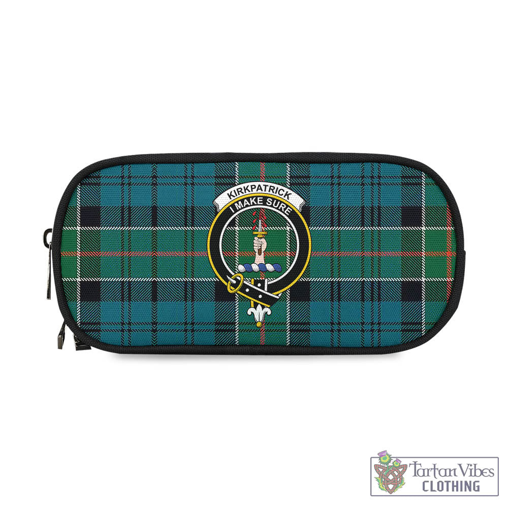 Tartan Vibes Clothing Kirkpatrick Tartan Pen and Pencil Case with Family Crest