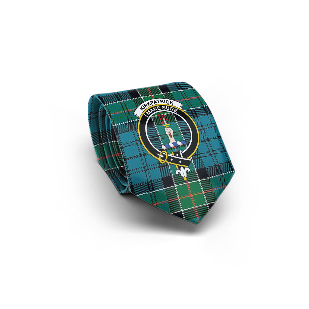 Kirkpatrick Tartan Classic Necktie with Family Crest - Tartan Vibes Clothing