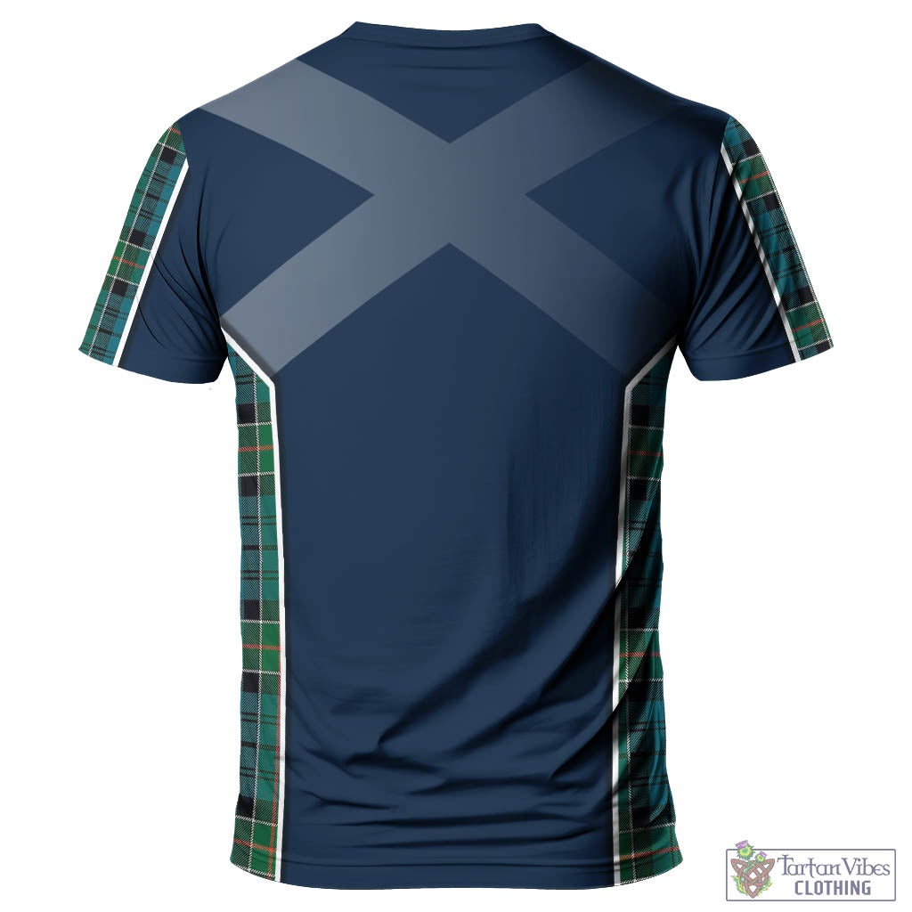 Tartan Vibes Clothing Kirkpatrick Tartan T-Shirt with Family Crest and Lion Rampant Vibes Sport Style