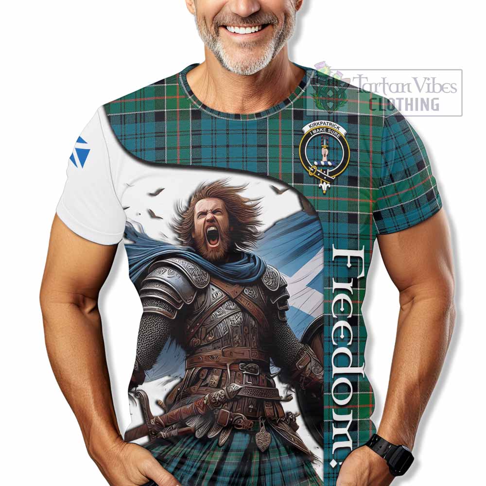 Kirkpatrick Crest Tartan T-Shirt Inspired by the Freedom of Scottish Warrior