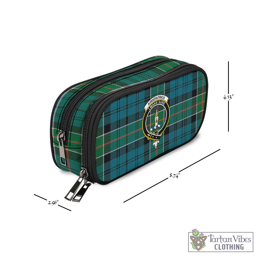 Tartan Vibes Clothing Kirkpatrick Tartan Pen and Pencil Case with Family Crest