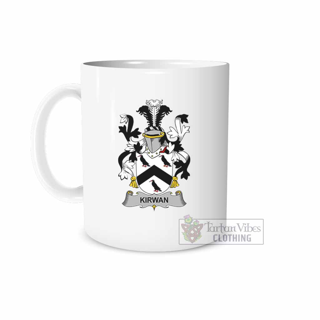 Kirwan Irish Clan Coat of Arms Ceramic Mug White - 2D-tartanvibesclothing