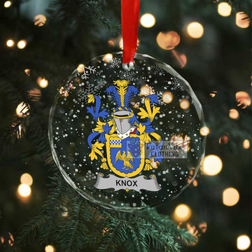 Knox Irish Clan Christmas Glass Ornament with Coat of Arms