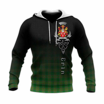 Kyan Irish Clan Knitted Hoodie with Coat of Arms Erin Go Bragh Celtic Inspired Unisex Knitted Pullover Hoodie - Tartan Vibes Clothing