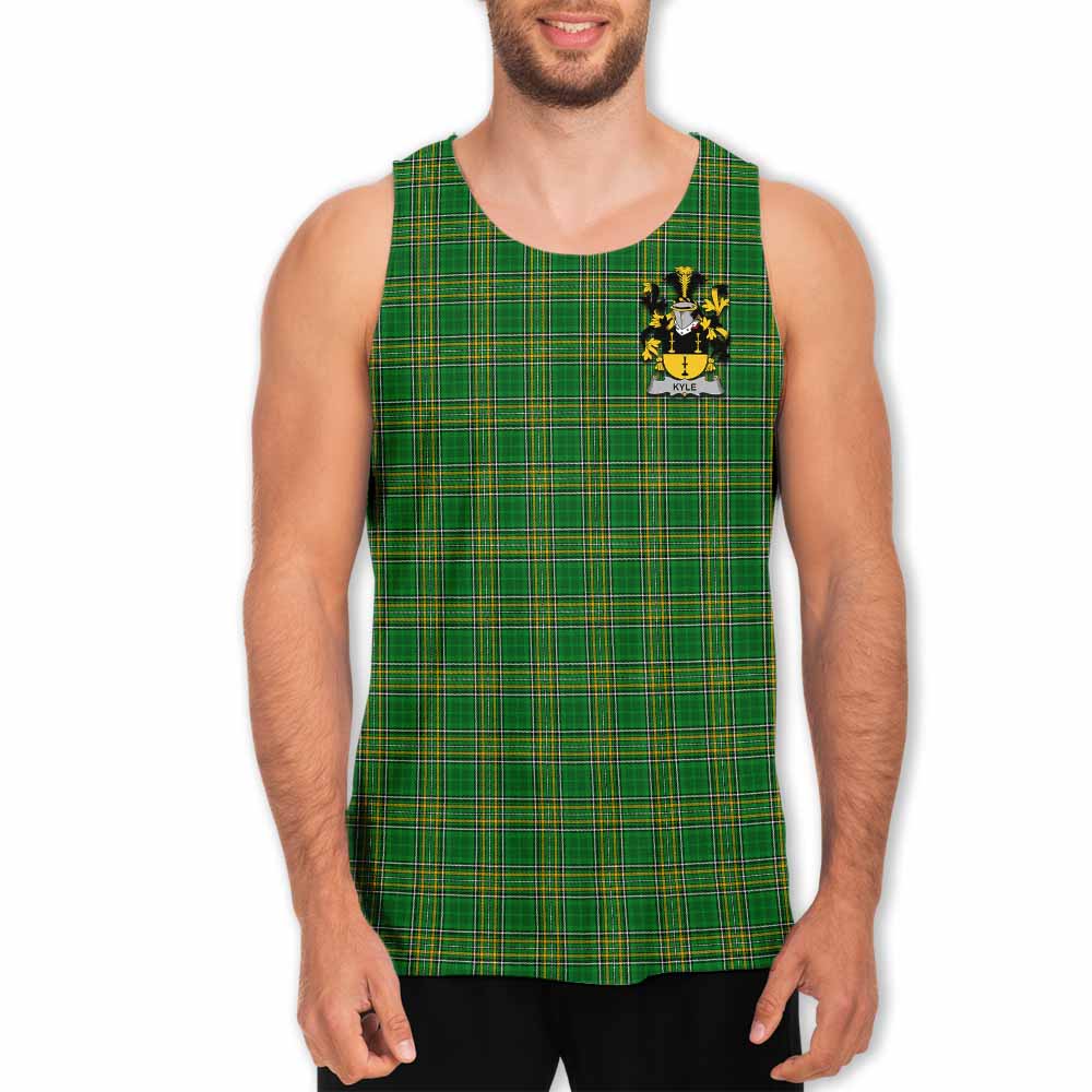 Tartan Vibes Clothing Kyle Irish Clan Tartan Men's Tank Top with Coat of Arms