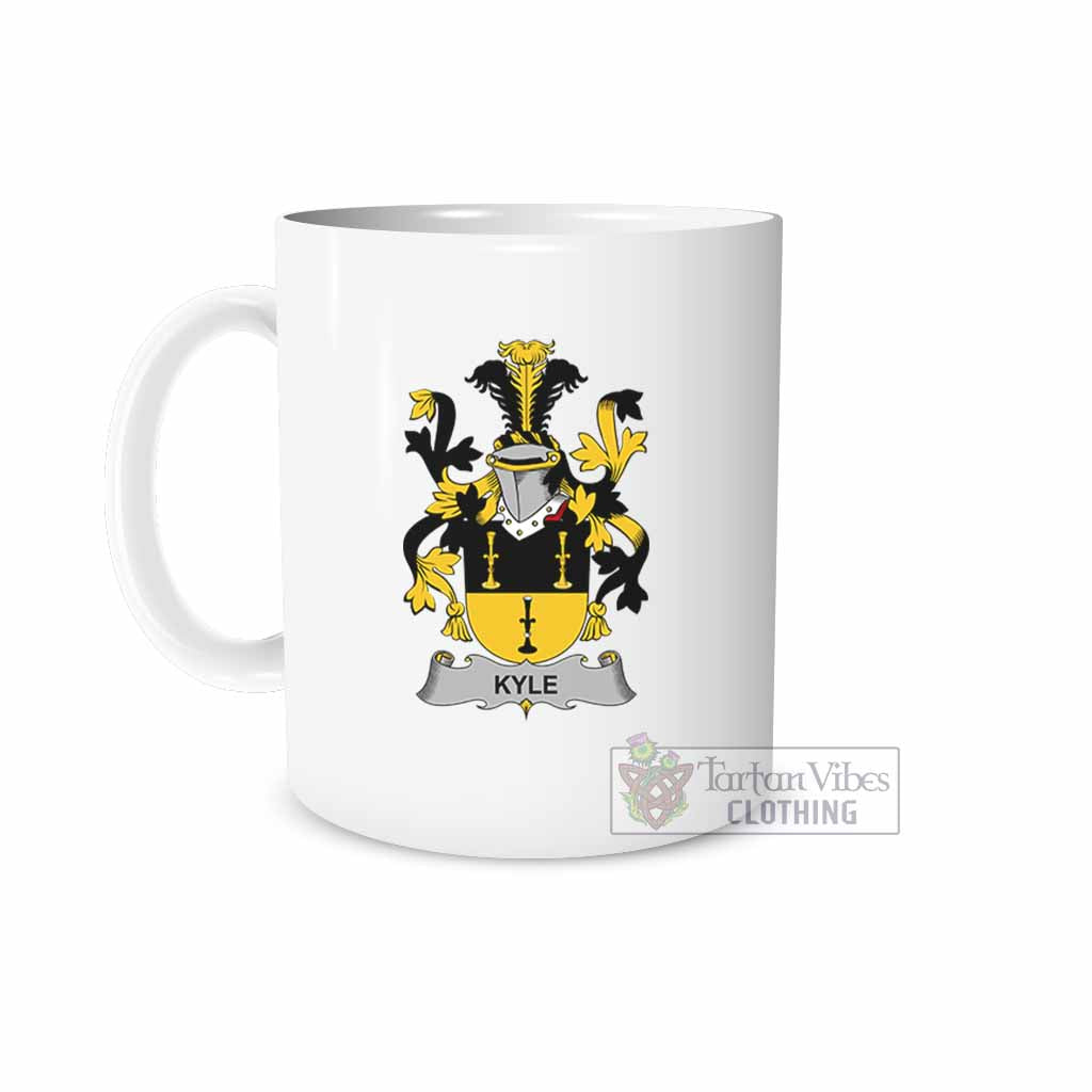 Tartan Vibes Clothing Kyle Irish Clan Coat of Arms Ceramic Mug