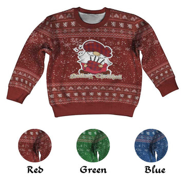 Kyle Clan Christmas Kid Ugly Sweater with Gnome Playing Bagpipes