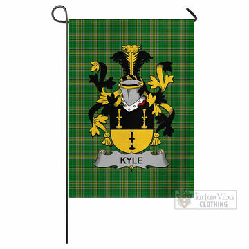 Kyle Irish Clan Tartan Flag with Coat of Arms