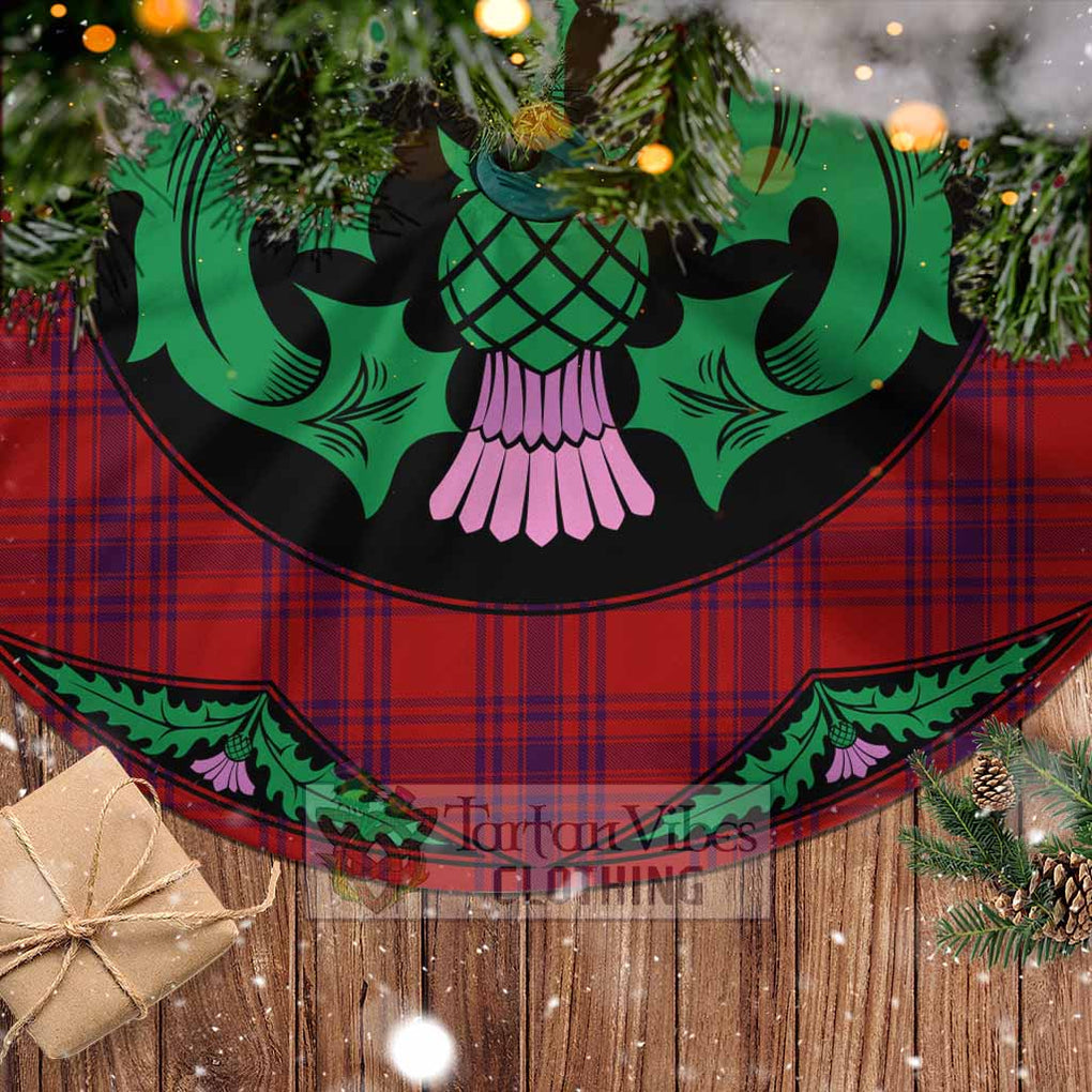 Tartan Vibes Clothing Kyle Tartan Christmas Tree Skirt Scottish Thistle Style