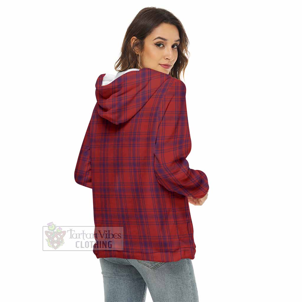 Kyle Tartan Women's Borg Fleece Hoodie with Half Zip - Tartan Vibes Clothing