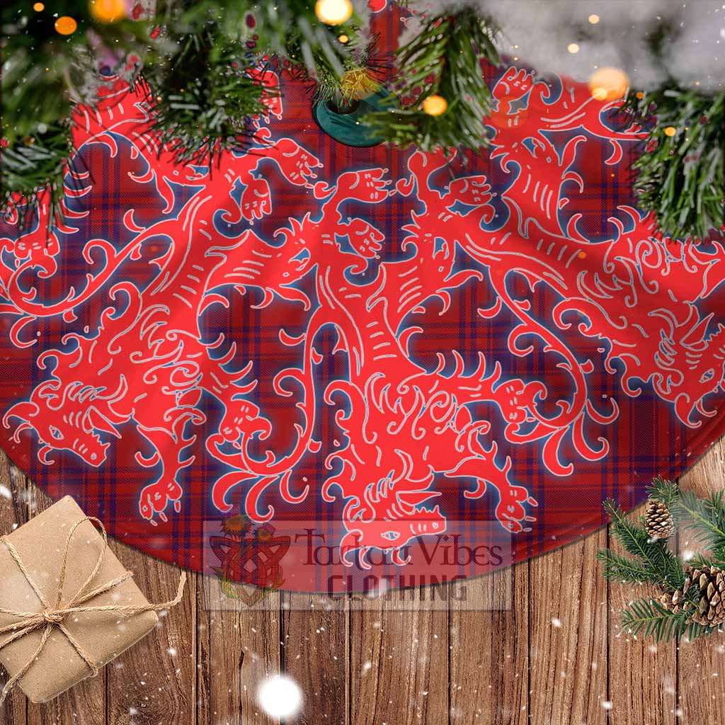 Tartan Vibes Clothing Kyle Tartan Christmas Tree Skirt Lion Rampant Style