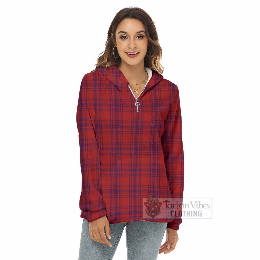 Kyle Tartan Women's Borg Fleece Hoodie with Half Zip - Tartan Vibes Clothing