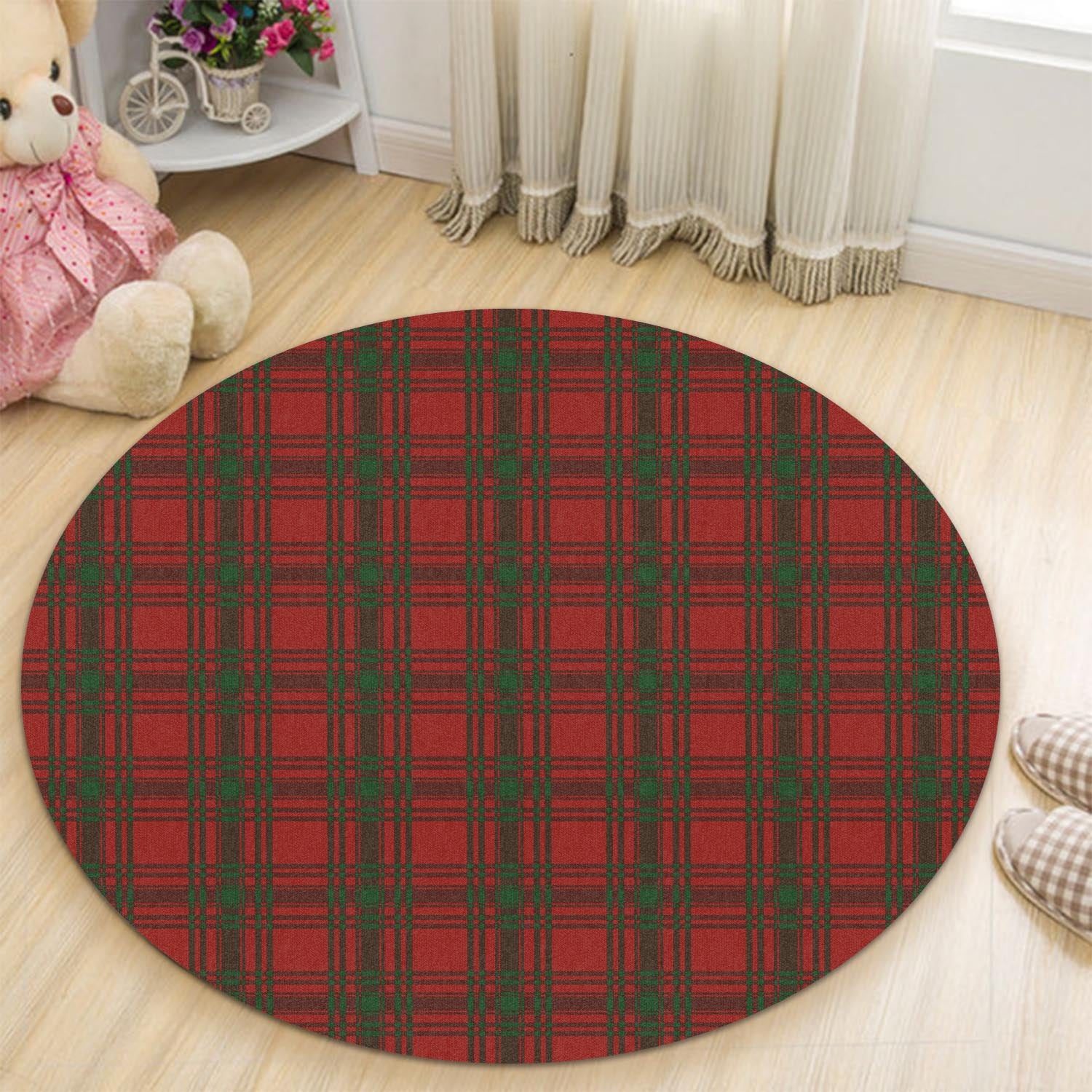 kyle-green-tartan-round-rug