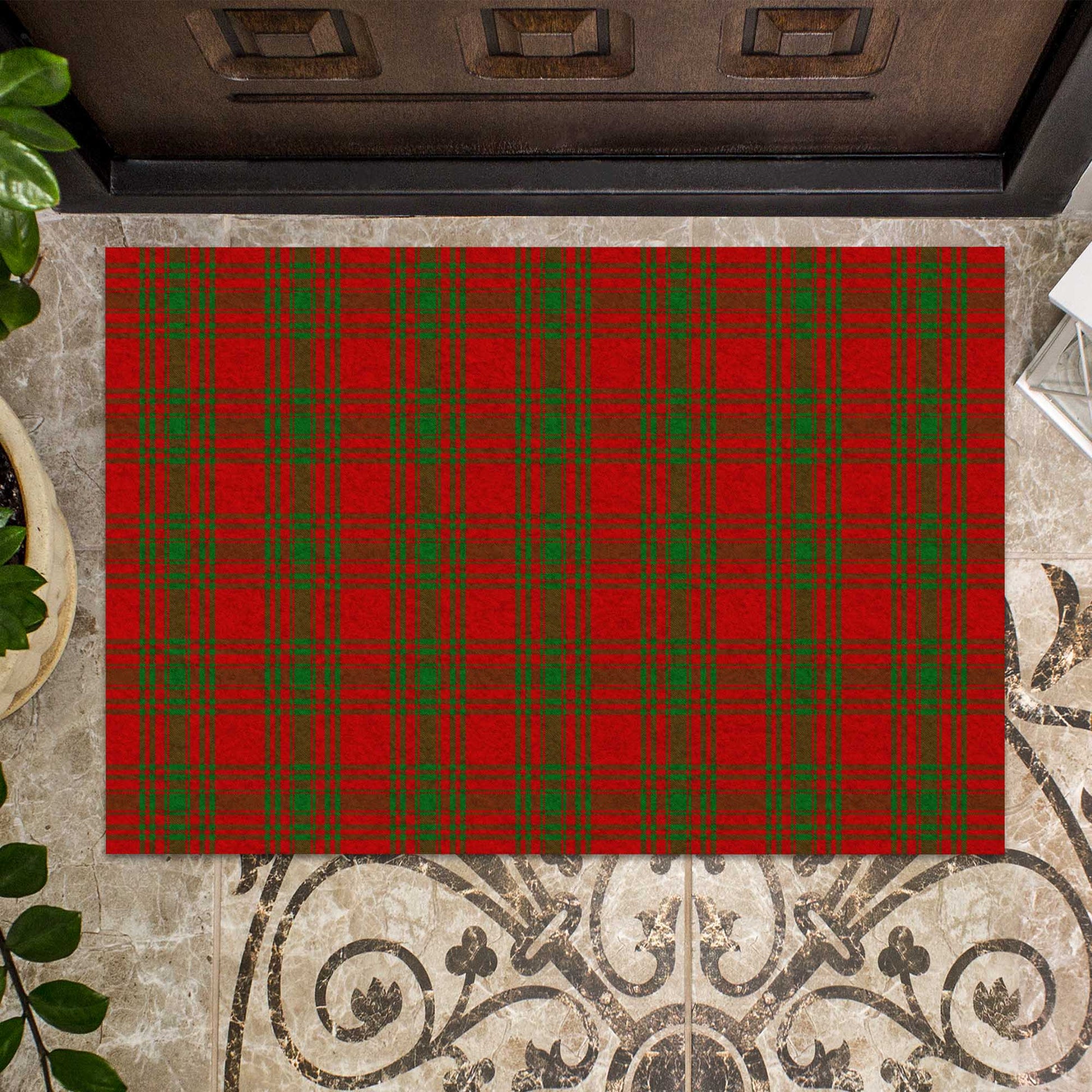 Kyle Green Tartan Door Mat - Tartanvibesclothing