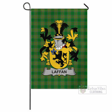 Laffan Irish Clan Tartan Flag with Coat of Arms