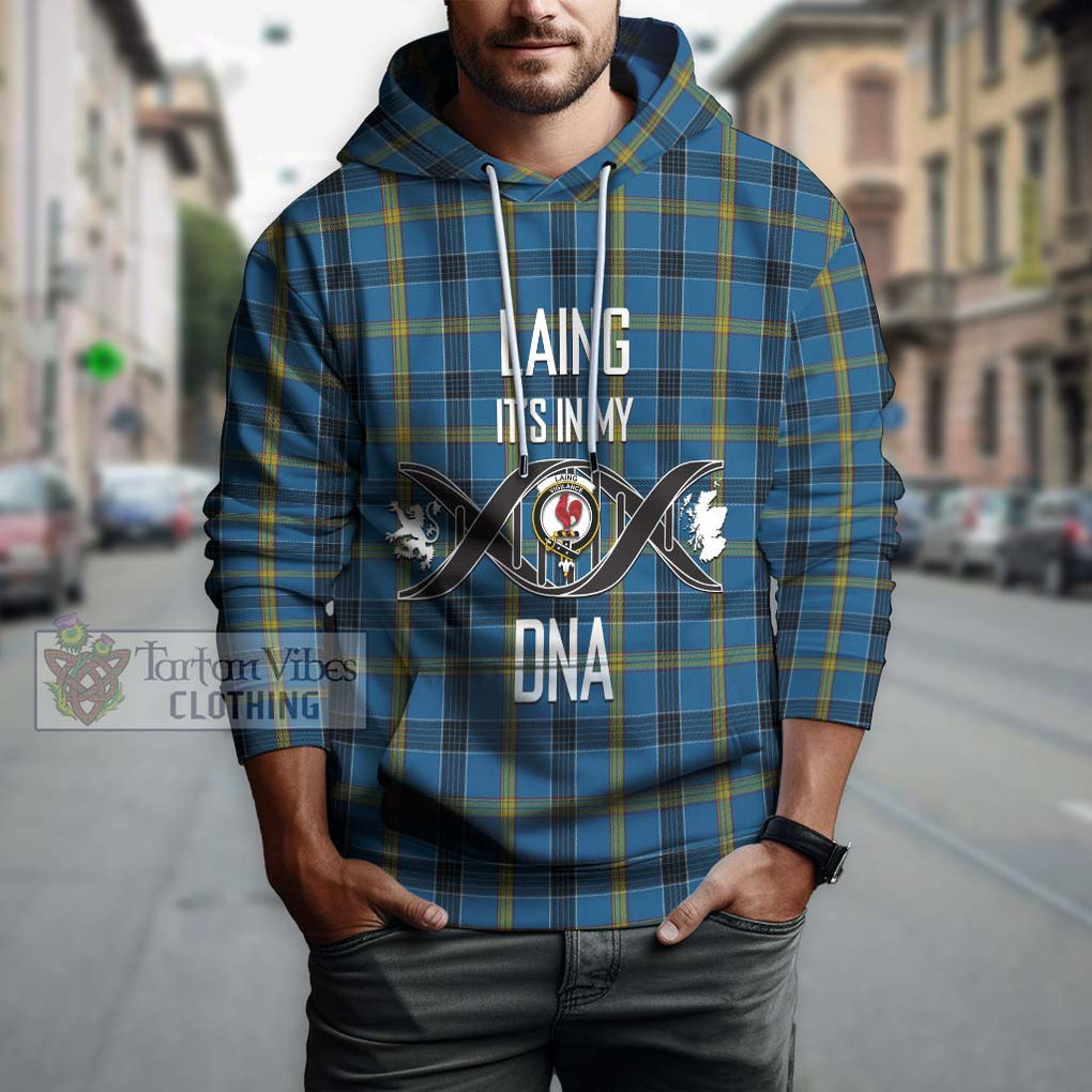 Laing Tartan Hoodie with Family Crest DNA In Me Style Pullover Hoodie - Tartanvibesclothing Shop