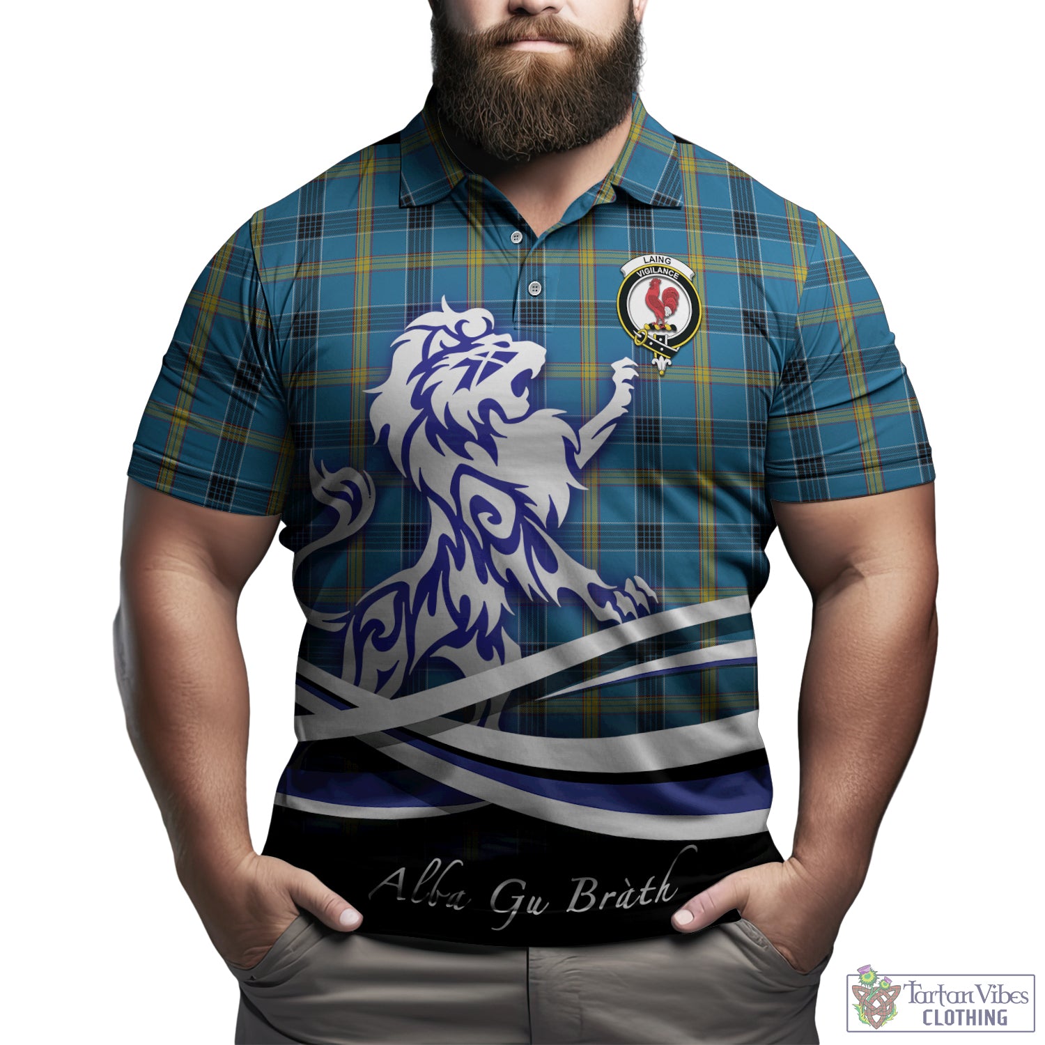 laing-tartan-polo-shirt-with-alba-gu-brath-regal-lion-emblem