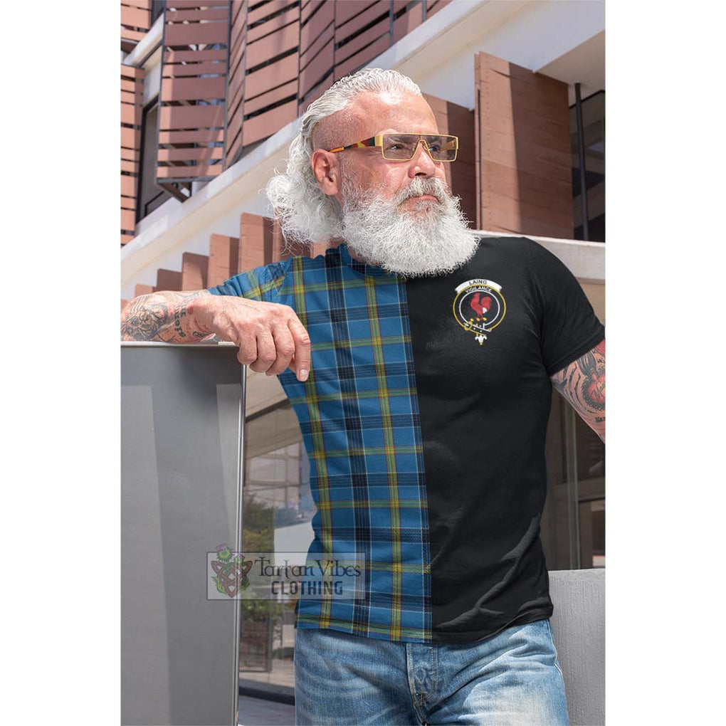 Tartan Vibes Clothing Laing Tartan Cotton T-shirt with Family Crest and Half Of Me Style