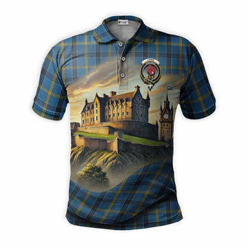 Laing Tartan Family Crest Polo Shirt with Scottish Ancient Castle Style Kid - Tartan Vibes Clothing